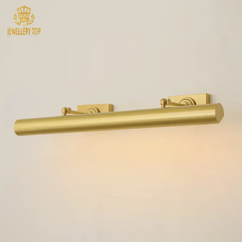 Apollo's Golden Ray Brass Wall Lamp on beige wall