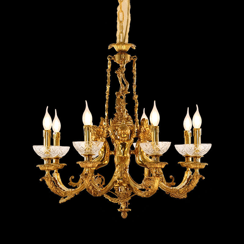 19th Century Cherub Antique Chandelier - Jewellery Top Lighting