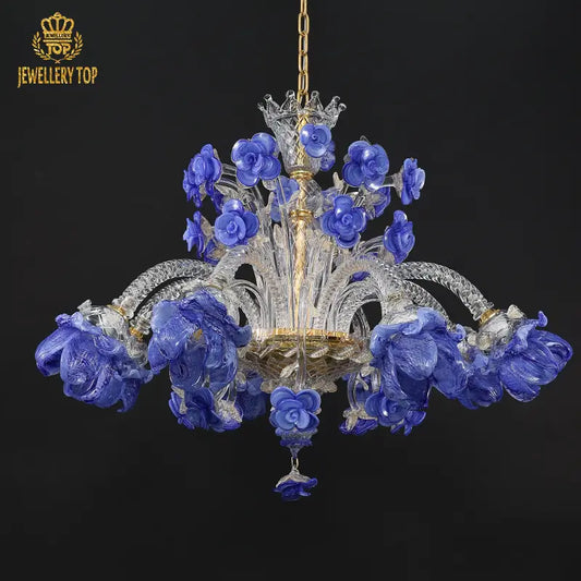 klimt-watersnake-aquatic-prism-reflection-flower-chandelier-light