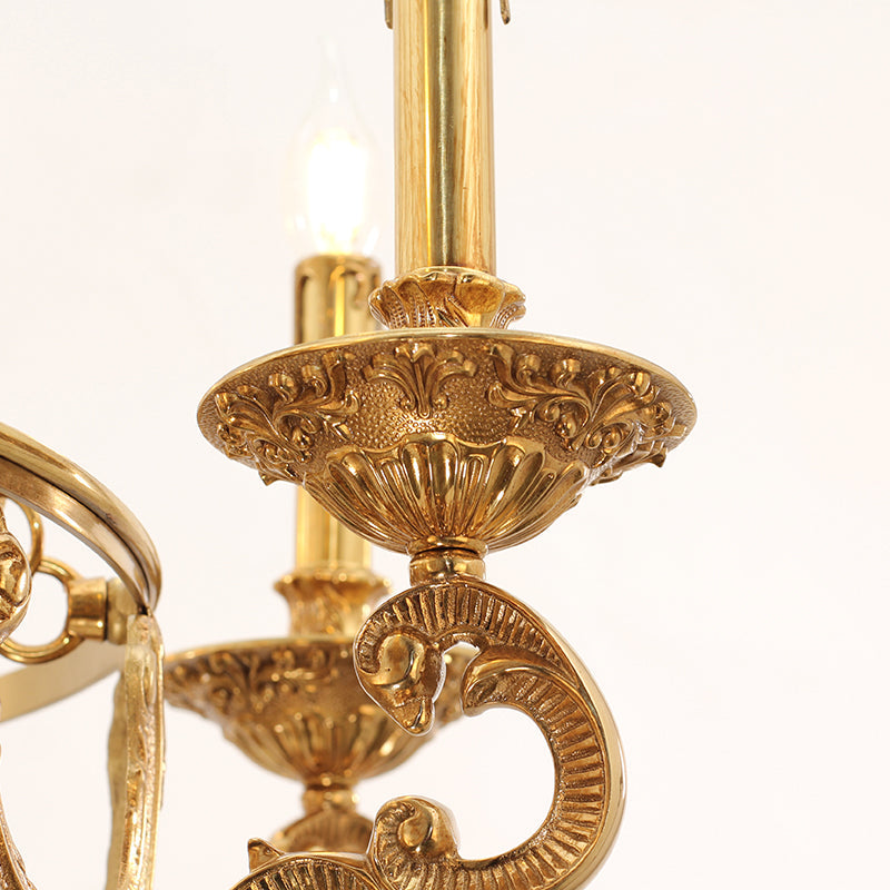 2.7' Brass Wheel Chandelier - Jewellery Top Lighting