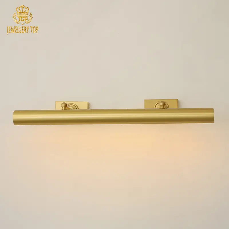 Matte gold wall lamp with cylindrical design