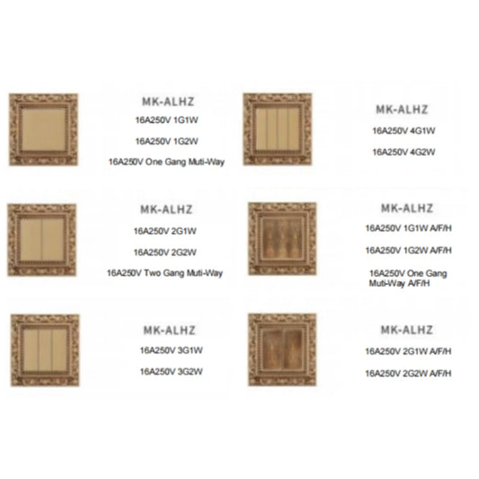 Capacitive touch brass wall switch with multi-gang control for modern homes