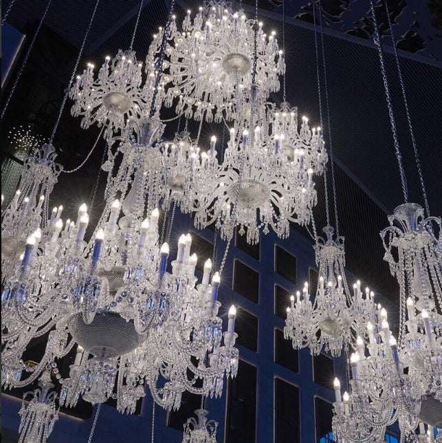 8 Lamps Baccarat Crystal Design Chandelier (Long)