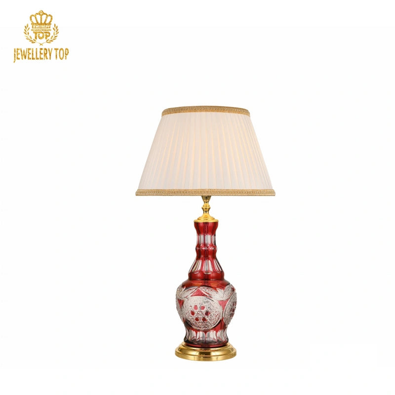 24PBO Leaded-Glass Light with Hand-Painted Botanical Details