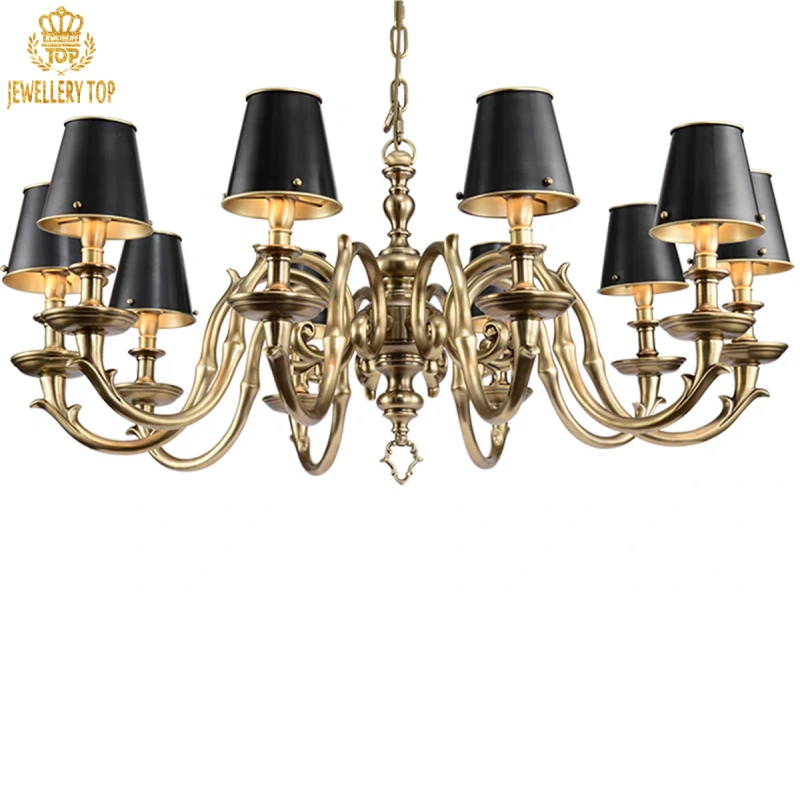 Sleek black and gold lighting fixture for contemporary upscale interiors