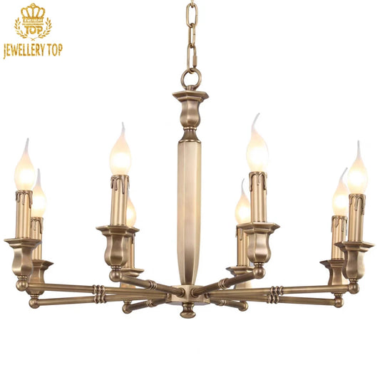 JEWELLERY TOP’s heritage brass chandelier for intimate spaces