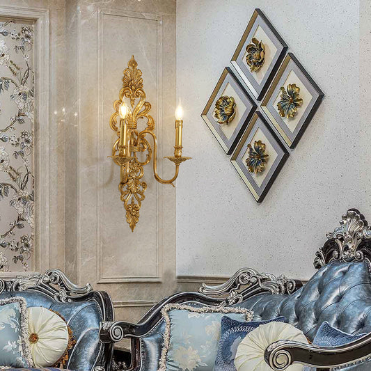 Anthemia Brass Antique Wall Lamp