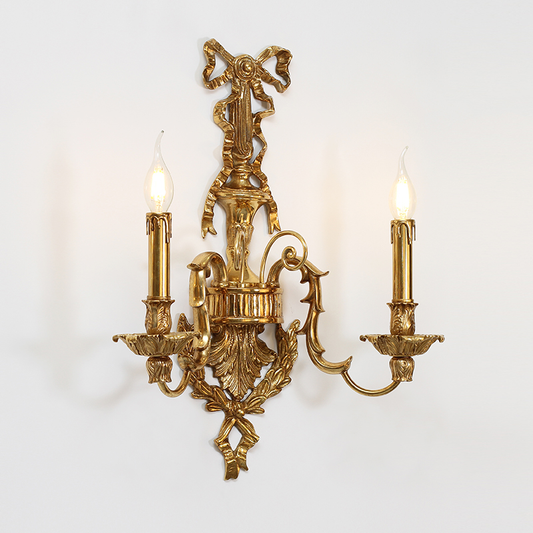 Arc de Laurel Brass Wall Lights - Jewellery Top Lighting