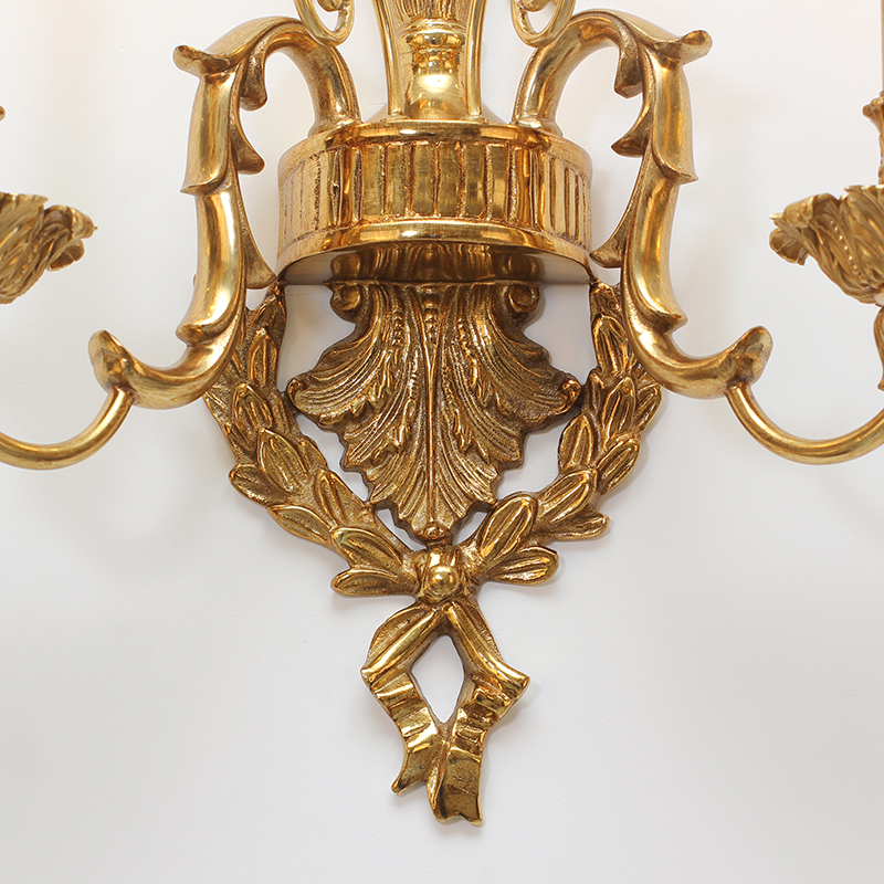 Arc de Laurel Brass Wall Lights - Jewellery Top Lighting