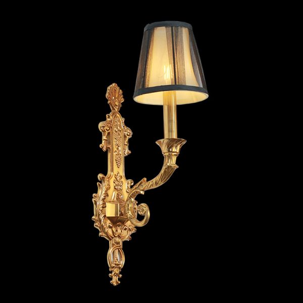 Aria Regal Bedroom Brass Sconce 1/2 Lights - Jewellery Top Lighting