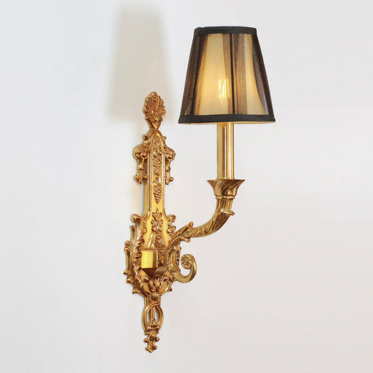 Aria Regal Bedroom Brass Sconce 1/2 Lights - Jewellery Top Lighting