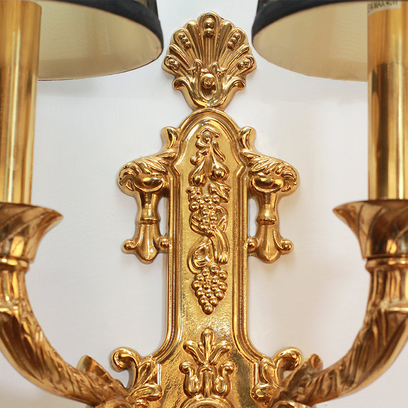 Aria Regal Bedroom Brass Sconce 1/2 Lights - Jewellery Top Lighting