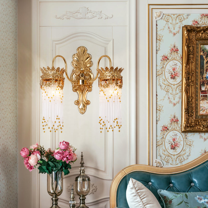 Aurelia Cascade Gold Wall Sconce - Jewellery Top Lighting