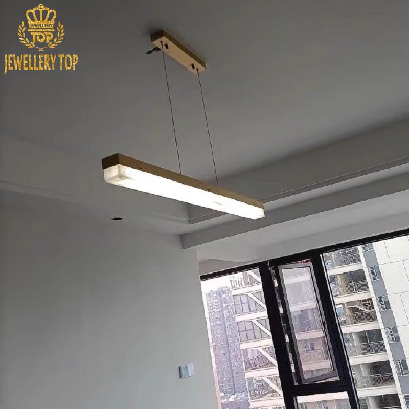 Aurelian Beam Alabaster Linear Pendant Lamp