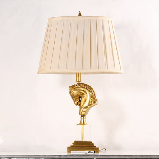 Aurelian Grace Victorian Table Lamp with Horse Sculpture - Jewellery Top Lighting