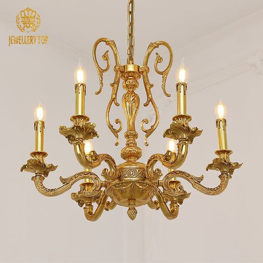 Aurelian Scroll Neoclassical Chandelier 24.80" - Jewellery Top Lighting