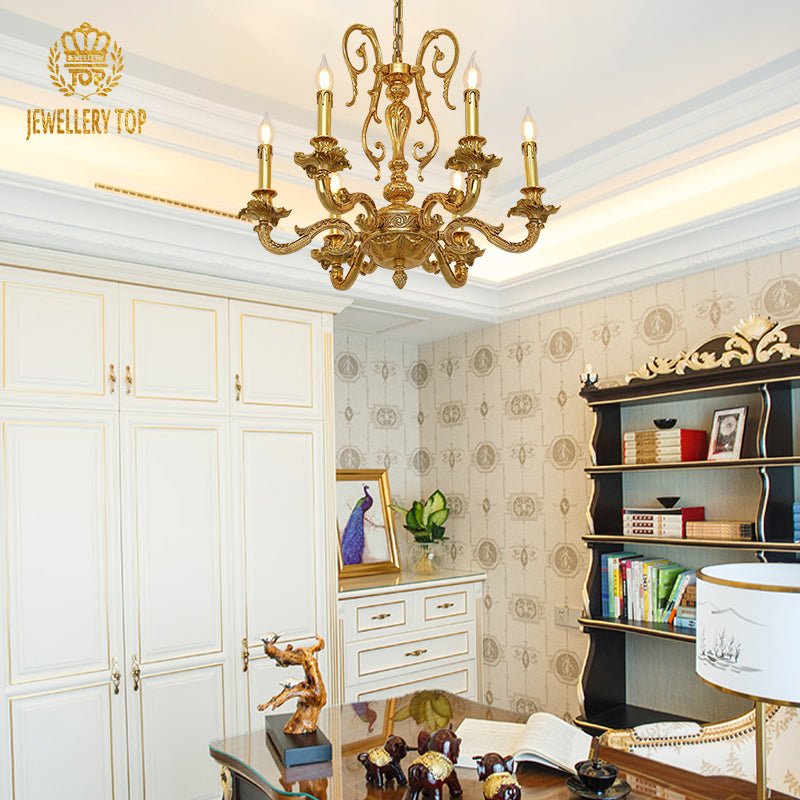 Aurelian Scroll Neoclassical Chandelier 24.80" - Jewellery Top Lighting