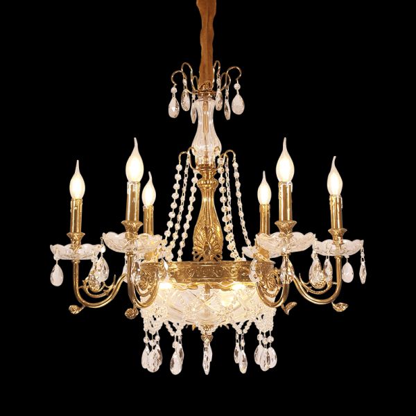 Aurora Antiqua Vintage Brass Chandelier 6/8/10