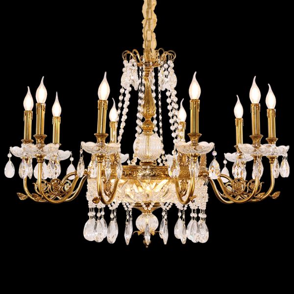 Aurora Antiqua Vintage Brass Chandelier 6/8/10
