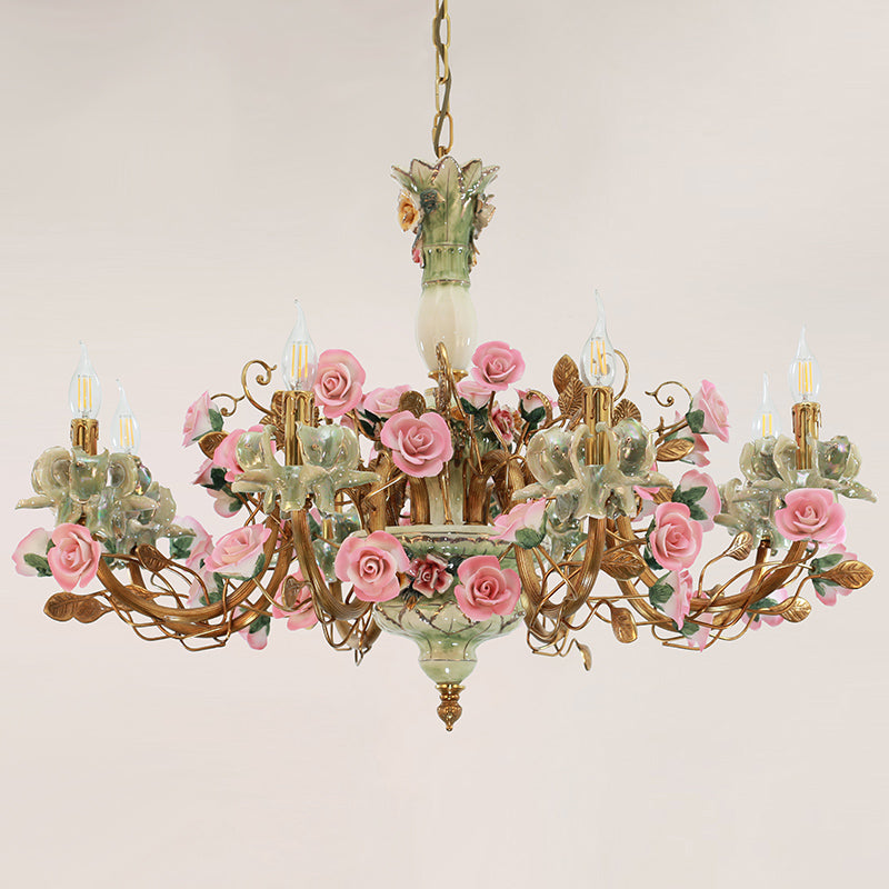 Front view of the Aurora Fields Vintage Chandelier