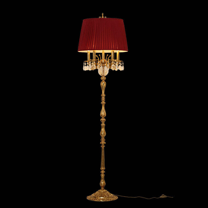 Brass Antique Floor Lamp - Jewellery Top Lighting