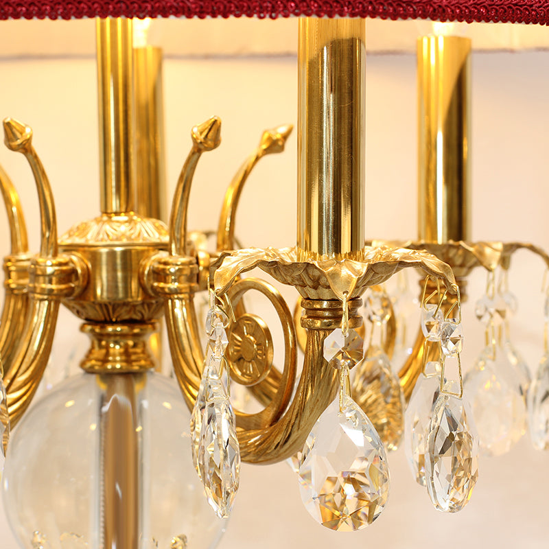 Brass Antique Floor Lamp - Jewellery Top Lighting