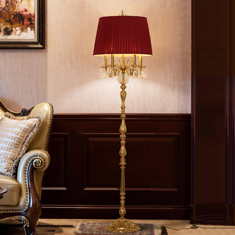 Brass Antique Floor Lamp - Jewellery Top Lighting
