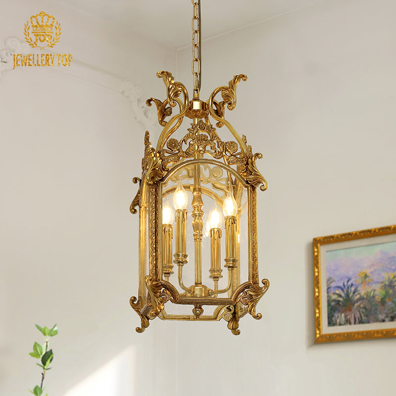 Brass Antique Lantern Pendant Light - Jewellery Top Lighting