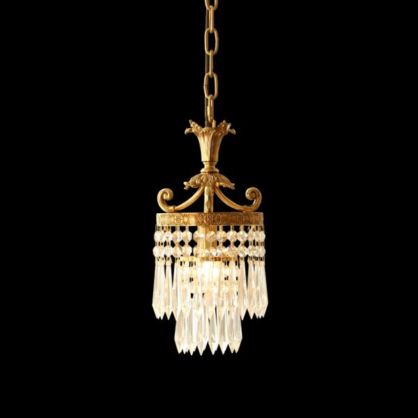 Brass&Crystal Pendant Light - Jewellery Top Lighting