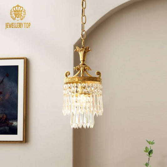 Brass&Crystal Pendant Light - Jewellery Top Lighting