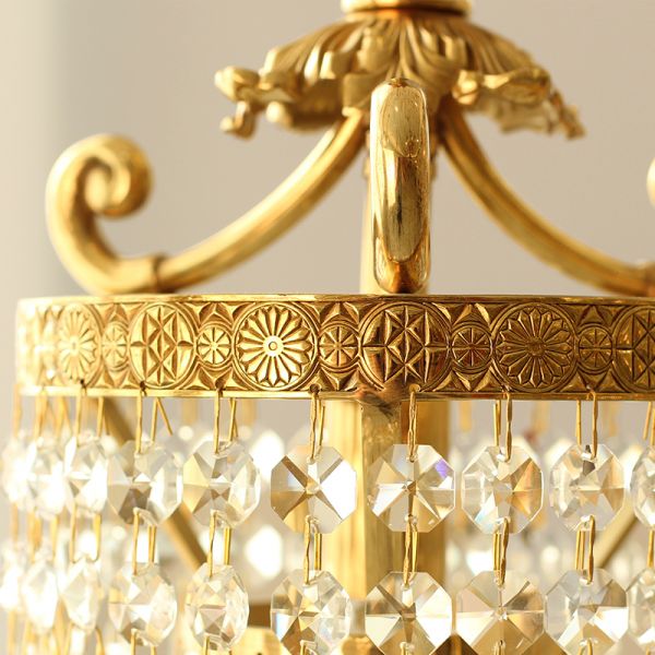 Brass&Crystal Pendant Light - Jewellery Top Lighting