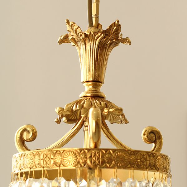 Brass&Crystal Pendant Light - Jewellery Top Lighting