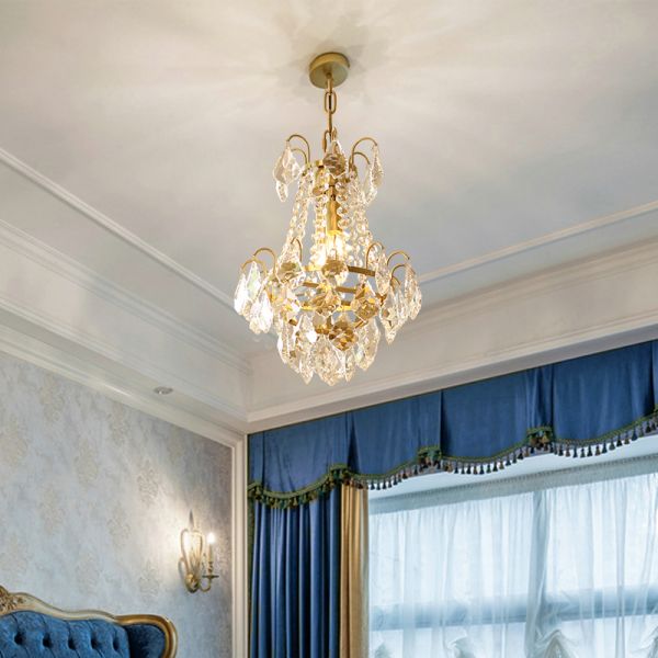 Brass&Crystal Pendant Lightng - Jewellery Top Lighting