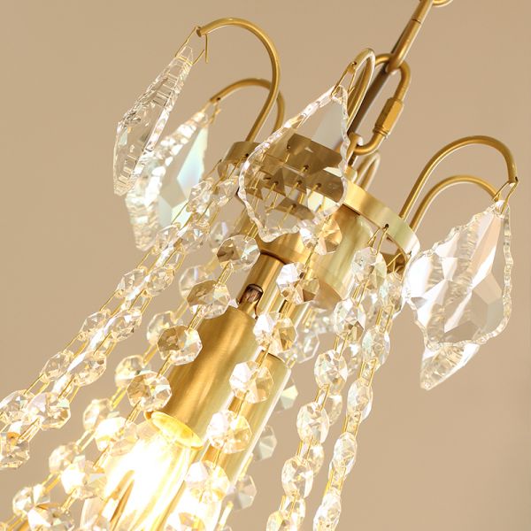Brass&Crystal Pendant Lightng - Jewellery Top Lighting