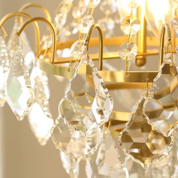 Brass&Crystal Pendant Lightng - Jewellery Top Lighting