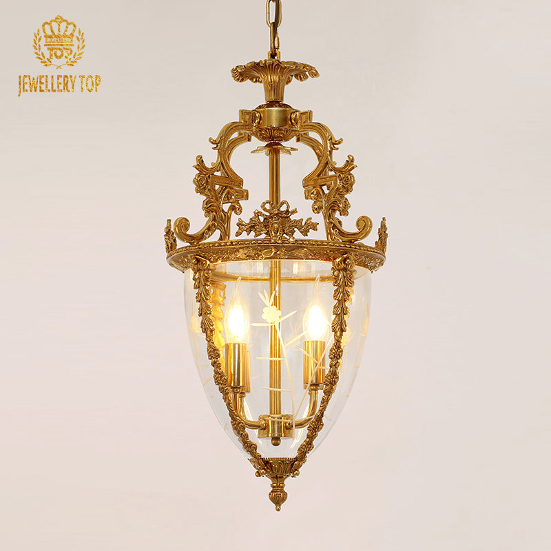 Brass Lantern Pendant Light - Jewellery Top Lighting