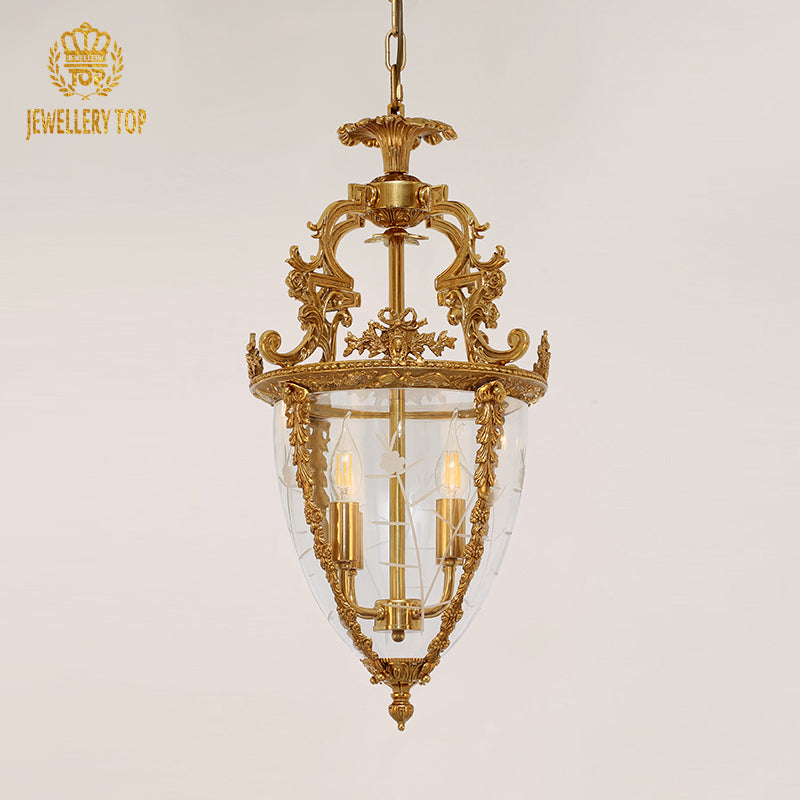 Brass Lantern Pendant Light - Jewellery Top Lighting