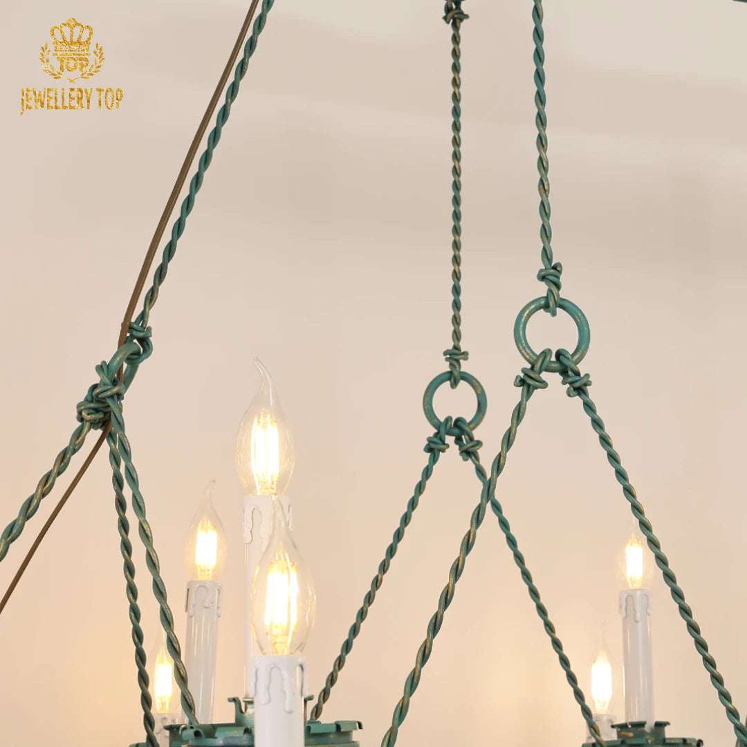Celestial Gothic Chandelier In Patina Finish