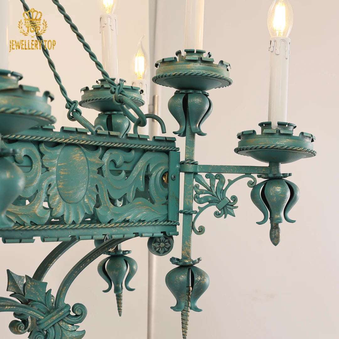 Celestial Gothic Chandelier In Patina Finish