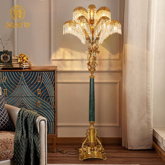 Celestial Palm Vintage Floor Lamp - Jewellery Top Lighting