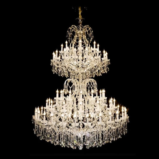 Doble capa Maria Theresa Chandelier para el salón de bodas