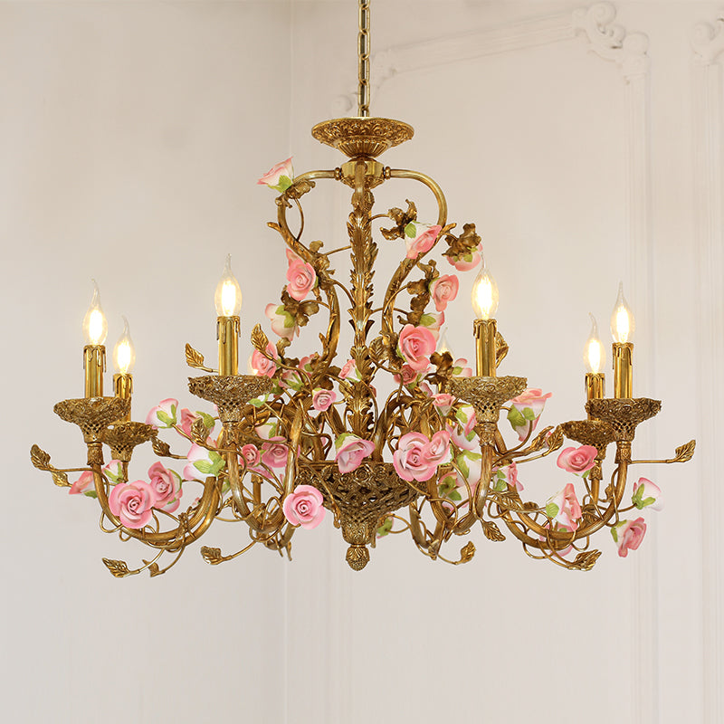 Front view of the Éclat d'Or vintage french chandelier