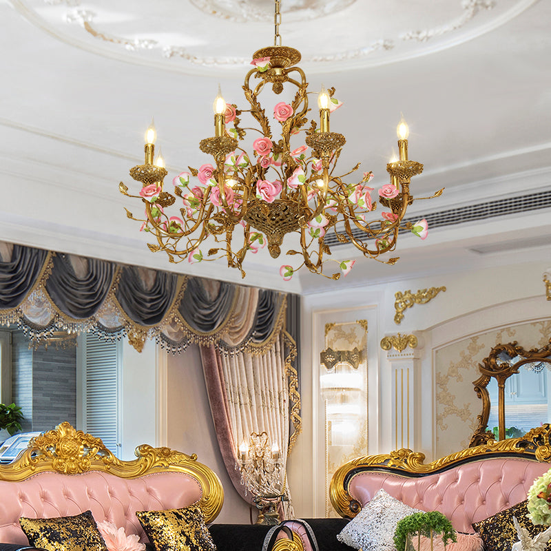 Ornate design features of the Éclat d'Or vintage french chandelier