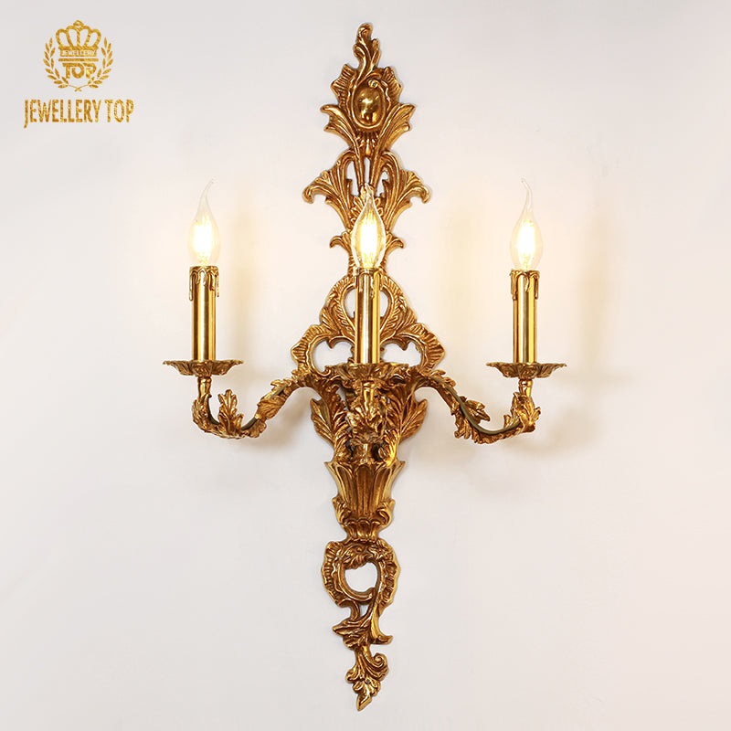 Elise Foliage Vintage Candle Wall Sconces