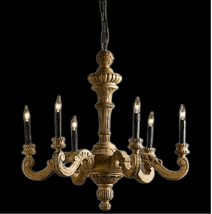 Elysian Oak French Country Chandelier