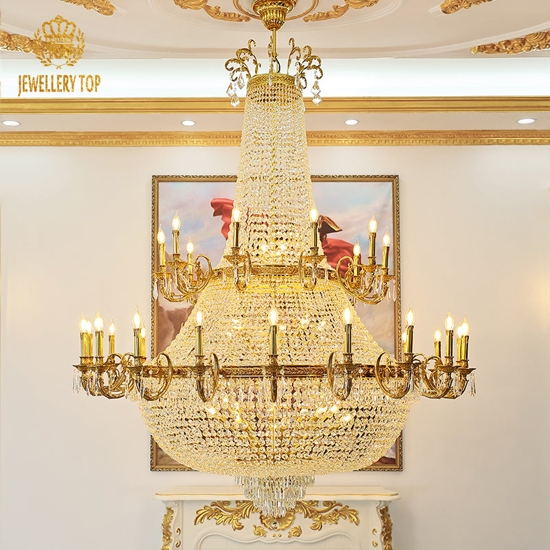 Empire Crystal Chandelier - Jewellery Top Lighting