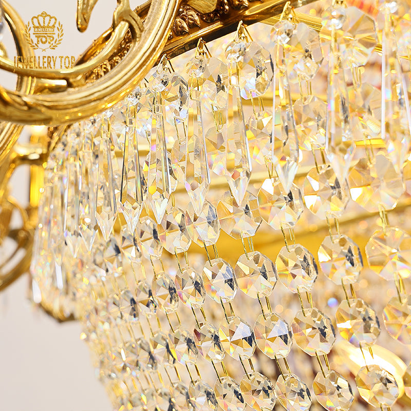 Empire Crystal Chandelier - Jewellery Top Lighting