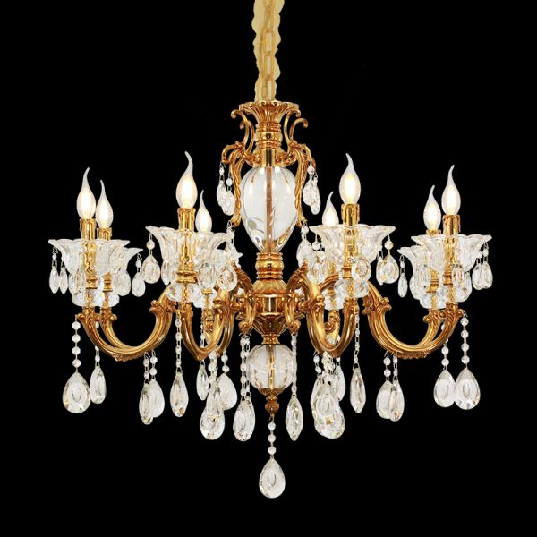 Eos Golden Twilight Vintage Chandelier - Jewellery Top Lighting