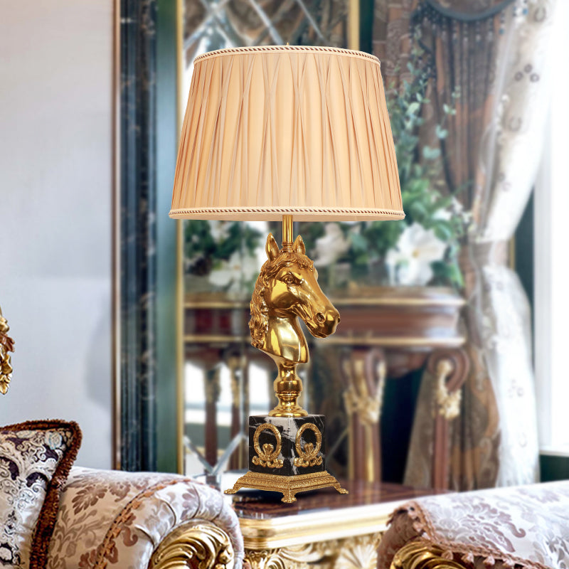 Luxurious Equus Imperium Horse Bronze Table Lamp for classical interiors