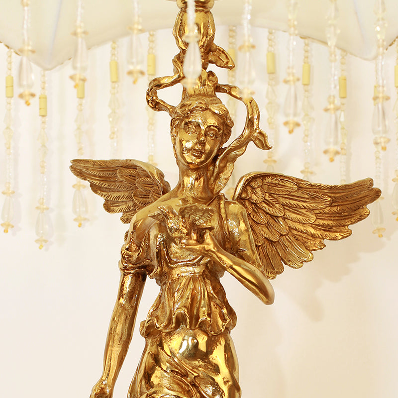 Close-up of brass detailing on the Everlasting Ember Vintage Table Lamp